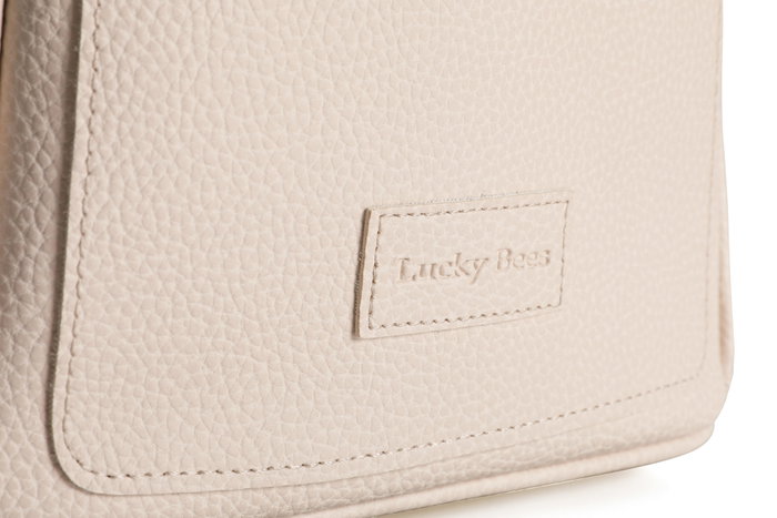 Lucky Bees Mochila de Piel Color Crema Lucky Bees Mochila de Piel Color Crema